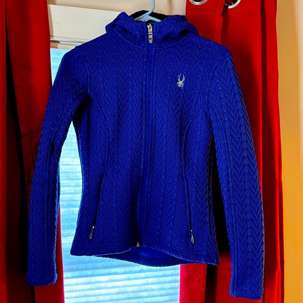 Spyder Knit zip up hooded jacket